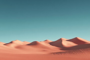 砂漠の美しい砂丘と青い空が広がる風景