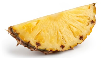 Pineapple Slice on White Background