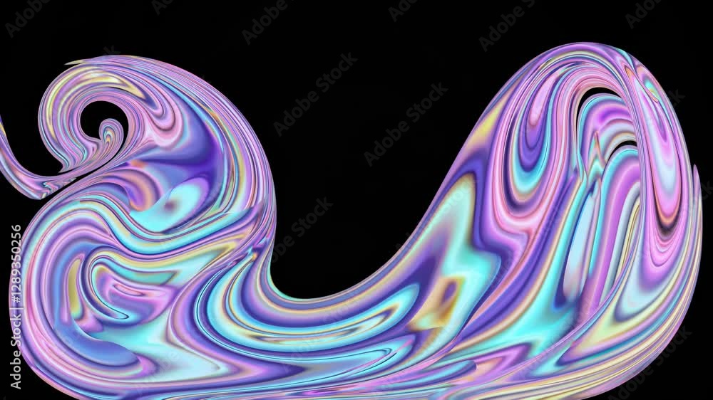 Poster abstract video art with swirling pastel colors in a fluid motion. captured from a low-angle, creatin