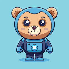 Smiling Teddy Bear Character Illustration cartoon Design