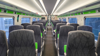 interior of a passenger train