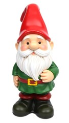 Obraz premium Garden Gnome Figurine With Red Hat And Green Outfit. Perfect For Adding A Whimsical Touch To Your Garden Or Yard. Perfect Any Project.