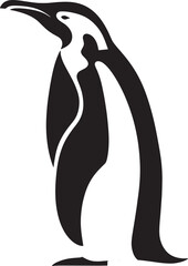 penguin silhouette vector illustration