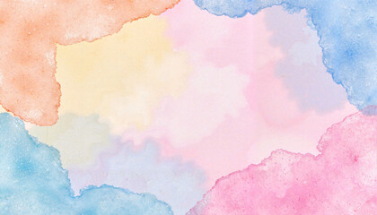 Fototapeta premium Soft pastel watercolor texture blending colors, artistic expression