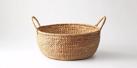Obraz premium Minimalist Woven Laundry Basket with Sturdy Handles