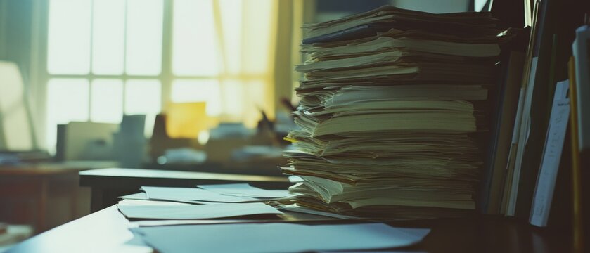 A pendulum swings over a chalk-covered table filled with mathematical equations, merging physics with artistic motion.