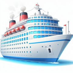 Obraz premium Majestic Cruise Ship at Sea