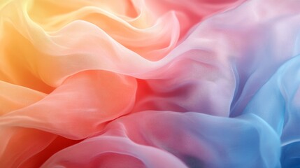 Fototapeta premium Colorful fabric forms a beautiful and elegant flowing texture