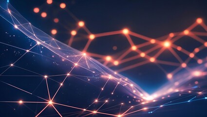 Futuristic Neural Network with Glowing Connections