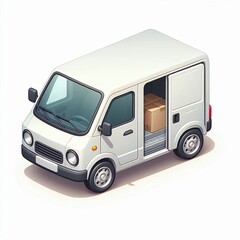 Open Door Delivery Truck