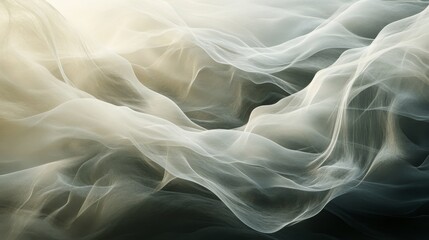 Fototapeta premium Abstract ethereal waves of light and texture gracefully shifting through the space