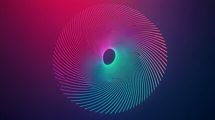 Abstract swirling neon lines design, vibrant pink and teal, dark background, digital art, website banner
