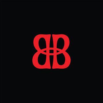 letters bb text logo design vector