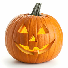 Scary pumpkin halloween lantern realistic vector