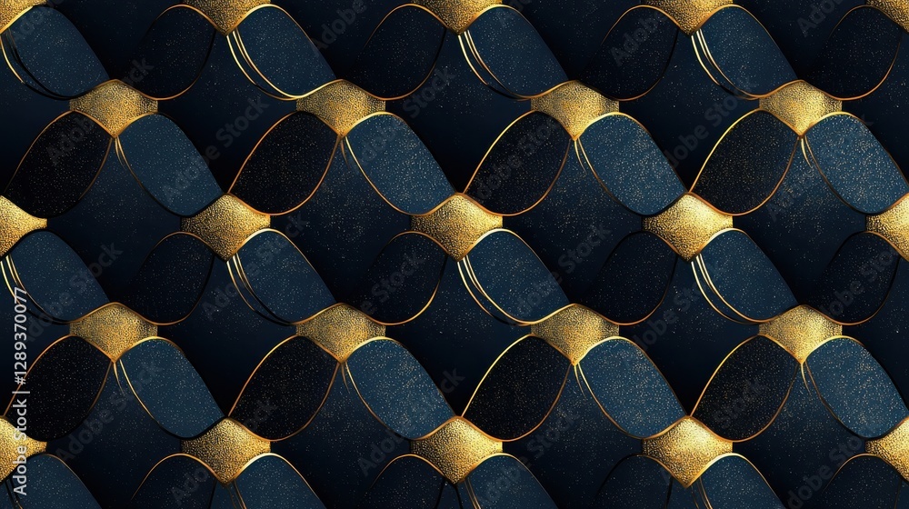 Poster intricate patterns of dark and gold textures create a luxurious backdrop with wavy designs for elega