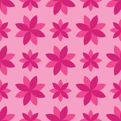 seamless pattern with pink flowers