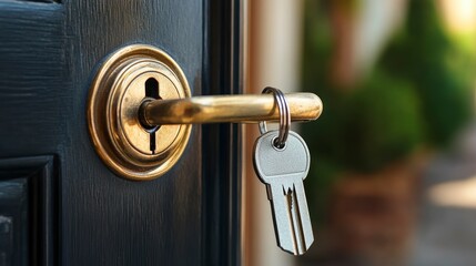 Key in Door, Entrance, Home, Outdoors, Ready for Move-in