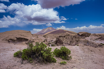 Eduardo Avaroa Andean Fauna National Reserve, Blanca, Verde, Salvatore Dali Desert, Bolivia. Best landscape of Bolivia, wallpaper