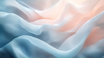 Obraz premium Abstract Rendered Image of Flowing Silk Forms Beautifully