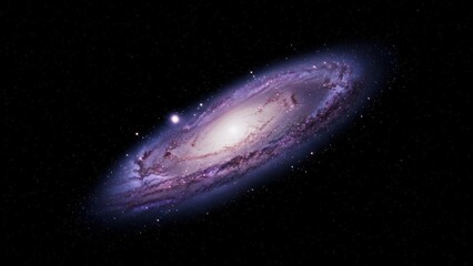 Obraz premium A stunning view of the Andromeda galaxy against a starry backdrop.