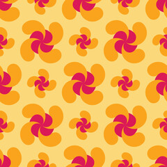 Yellow seamless floral pattern