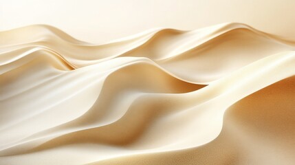 Obraz premium The abstract flowing golden sand dunes under a soft bright light