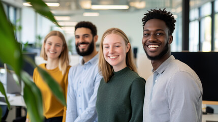 Obraz premium Junior Consultants Engaged in Customer Service Internship with Digital Tools
