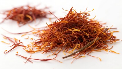 Fototapeta premium Saffron Spice on White Background