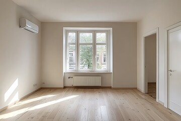 Obraz premium Contemporary home empty living area high resolution photo