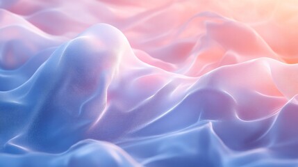 Obraz premium Abstract rendered visualization of textured layered fabric in pastel hues