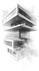 Fototapeta premium Corporate environment architecture rendering high resolution photo