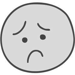 Obraz premium gray emoji