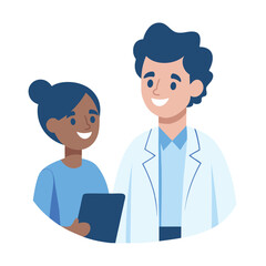 Doctor Check Up Nurse Collaboration Medical Care