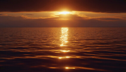 Naklejka premium Romantic sunset over the sea