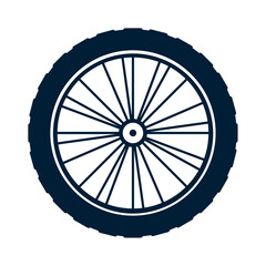 Vector image of a tire icon with a white background