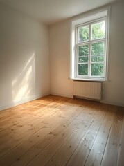 Fototapeta premium Freshly renovated empty room view high resolution photo