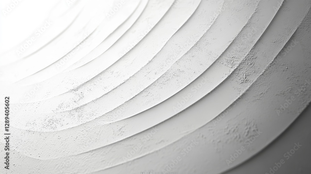 Poster white textured layers of curving abstract architectural forms