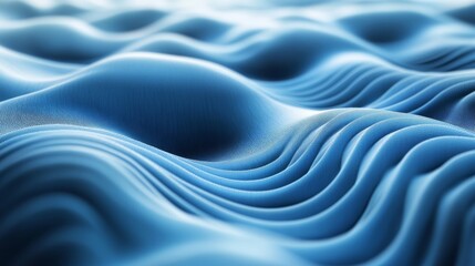 Obraz premium Abstract blue cloth wave pattern with flowing curvy appearance