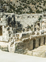 Myra in Turkey theater ancient ruins, amphitheater. High quality photo