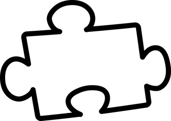 Simple jigsaw puzzle piece vector illustration