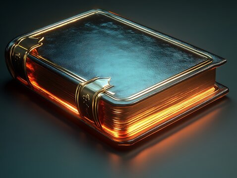 This luxurious book is adorned with gold details and light