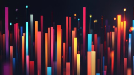 Obraz premium Vertical bars used to organize information and make it easier to read. They can show different categories or types of data.