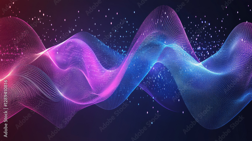Poster abstract background featuring a vector sound wave