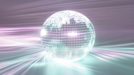 A fractured translucent orb pulsing with glowing white grids