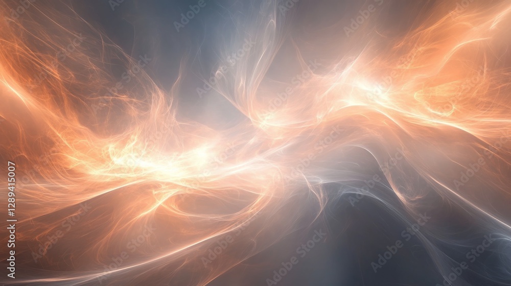 Poster abstract image of fiery clouds within a gradient background