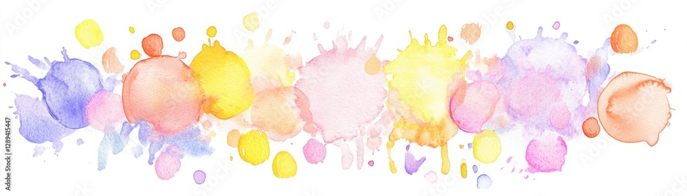 Aufkleber vibrant watercolor splash with soft hues and circular patterns for creative background designs and a