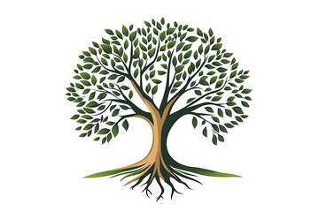 Naklejka premium Elegant illustration of a thriving tree, perfect for nature-themed projects.