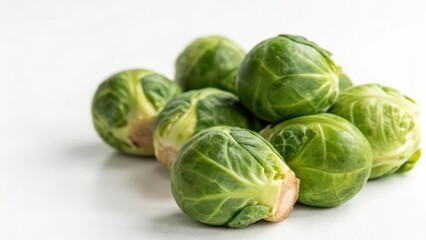 Brussels Sprouts on White Background