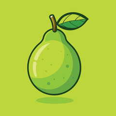 Cartoon Pear Vector Art Design Illustration