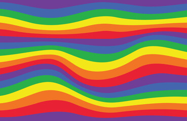 Abstract groovy Rainbow abstract wavy background 